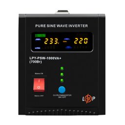 ДБЖ LogicPower LPY-PSW-1000VA+ (700Вт) 10A/20A з правильною синусоїдою 12V null