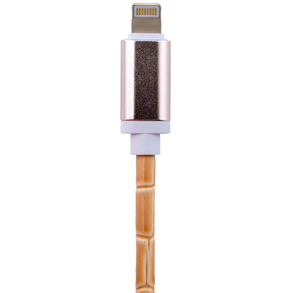 Кабель USB - Lightning 1м W (кожа) белый / Retail - Изображение 2