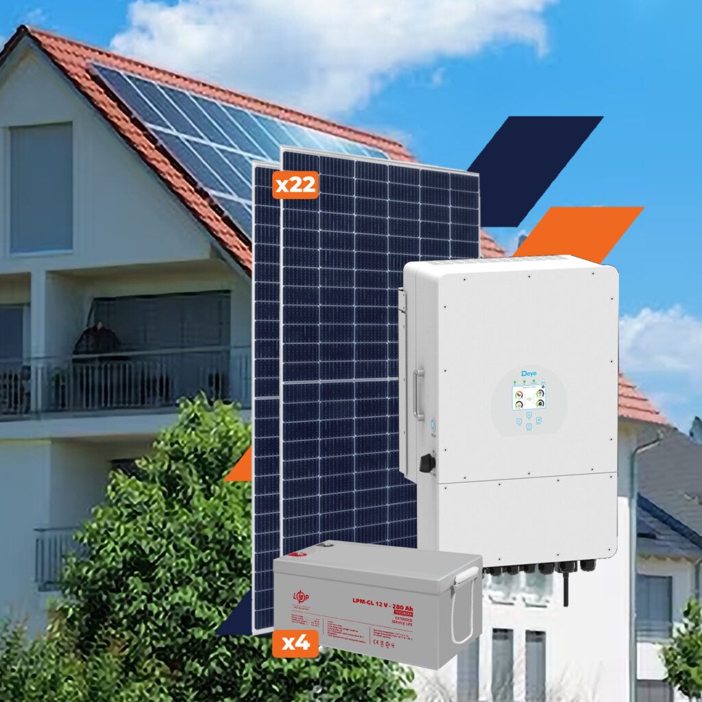 Оборудование для солнечной электростанции (СЭС) Стандарт 12 kW АКБ 13,44 kWh Gel 280 Ah - Изображение 1