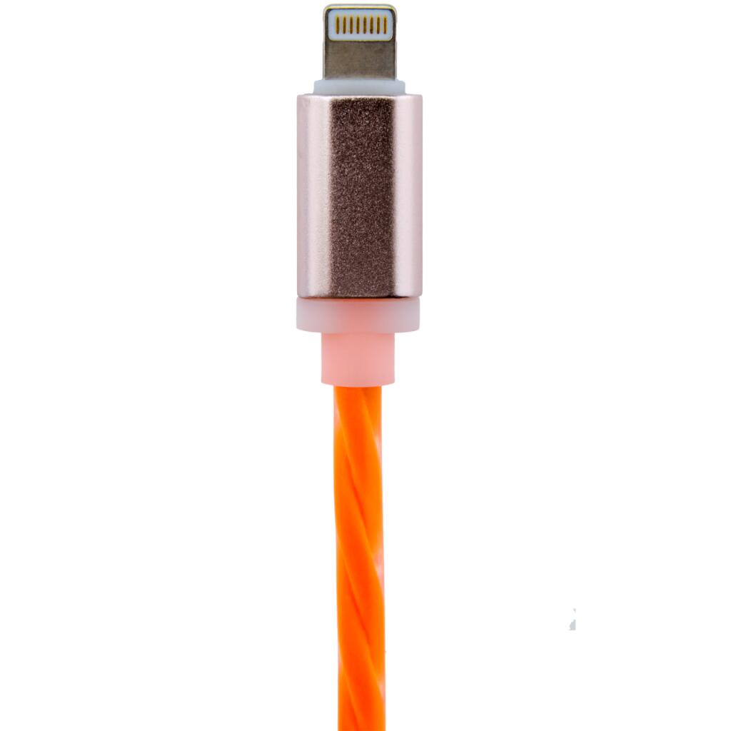 Кабель USB - Lightning 1м Or (силикон) оранжевый / Ret - Изображение 2