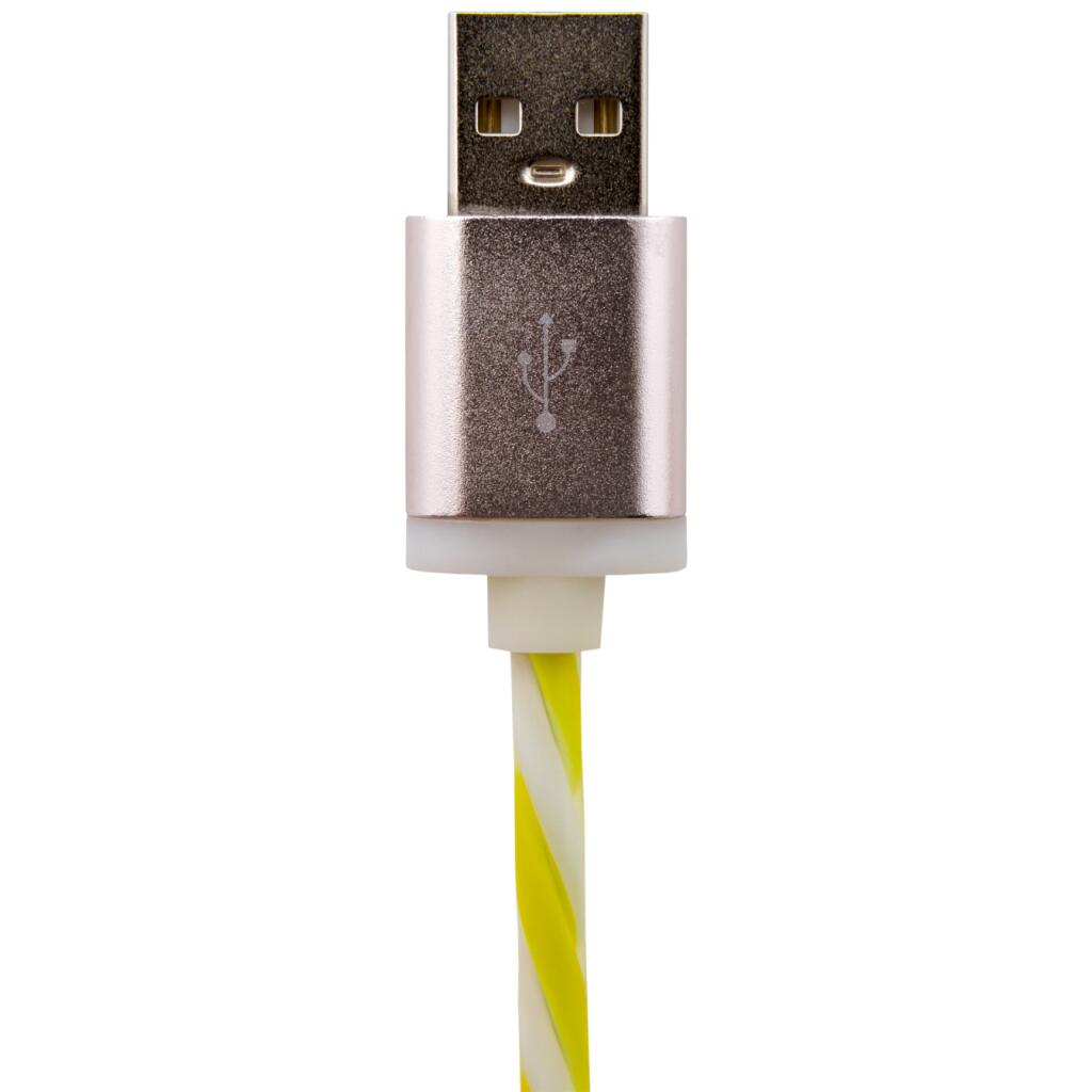 Кабель USB - Lightning 1м W-Gr (силикон) бело-зеленый / Retail - Изображение 3