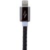 Кабель USB - Lightning 1м B (кож. плетение) черный / R - Изображение 2