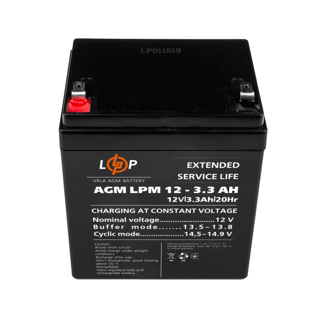 Аккумулятор AGM LPM 12V - 3.3 Ah - Изображение 6