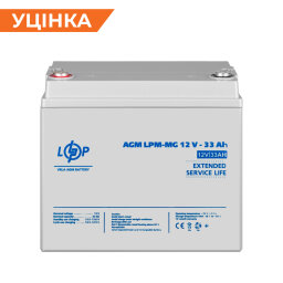 Распродажа (6558) Аккумулятор мультигелевый AGM LPM-MG 12V - 33 Ah 09/2023