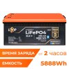 Аккумулятор LP LiFePO4 25,6V - 230 Ah (5888Wh) (BMS 200A/100А) пластик Smart BT - Изображение 2