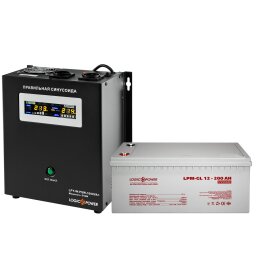 Комплект резервного живлення для котла і теплої підлоги LogicPower ДБЖ + гелева батарея (UPS W1000VA + АКБ GL 2700W) 