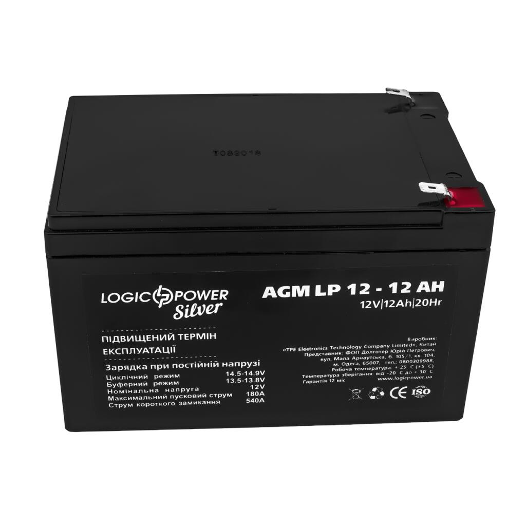Акумулятор AGM LP 12V - 12 Ah Silver - Зображення 2