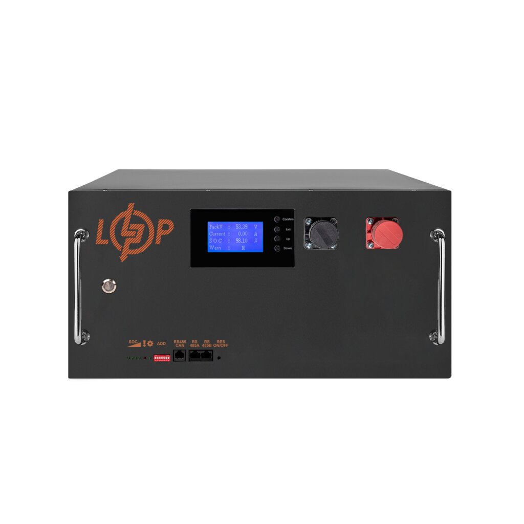 Акумулятор LP LiFePO4 51,2V - 230 Ah (11776Wh) (BMS SP 200A/100А) RM RS485/CAN LCD BL - Изображение 1
