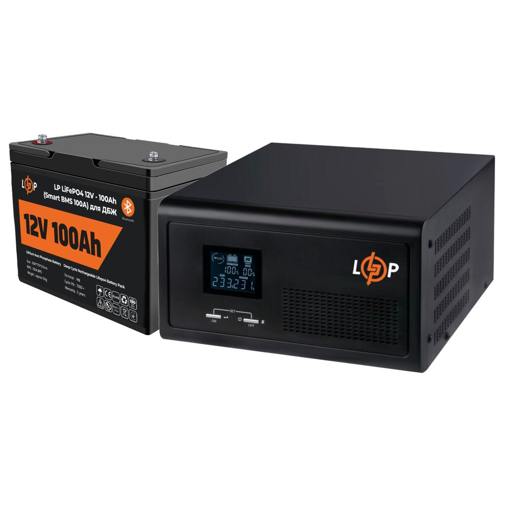 Комплект резервного питания LP(LogicPower) ИБП + литиевая (LiFePO4) батарея (UPS 1000VA + АКБ LiFePO4 1280W) - Изображение 2