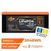 Акумулятор LP LiFePO4 12,8V - 160 Ah (2048Wh) (BMS 160A/80А) пластик Smart BT - Зображення 1