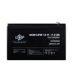 Акумулятор AGM LPM 12V - 7.2 Ah 