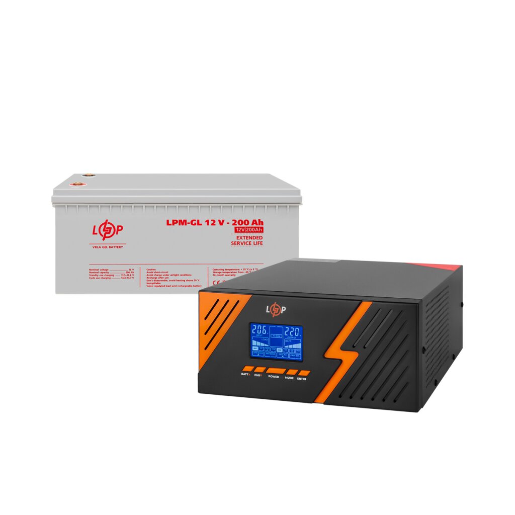 Комплект резервного питания ИБП + гелевая батарея (UPS B1500 + АКБ GL 2400Wh) - Изображение 2