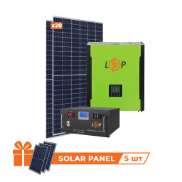 Оборудование для солнечной электростанции (СЭС) Премиум 15 kW АКБ 10,2 kWh LiFePO4 100 Ah 