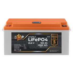 Аккумулятор LP LiFePO4 24V (25,6V) - 100 Ah (2560Wh) (BMS 200/100А) пластик LCD