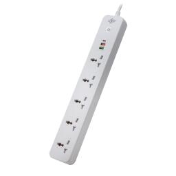 Сетевой фильтр (удлинитель) LP (5x230V-2500W, 1xUSB-38W/PD/QC3.0, 1xType-C 20W, 1xUSB 18W)