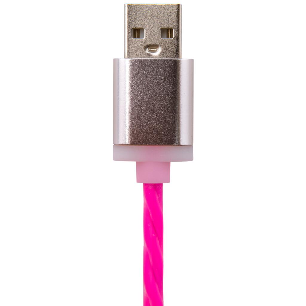 Кабель USB - Lightning 1м R-P (силикон) красно-розовый / Retail - Изображение 3