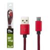 Кабель USB - micro USB 1м R (метал. плетение) красный / - Изображение 1