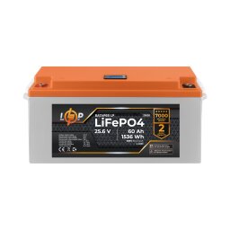 Акумулятор LP LiFePO4 25,6V - 60 Ah (1536Wh) (BMS 80A/40А) пластик LCD для ДБЖ null