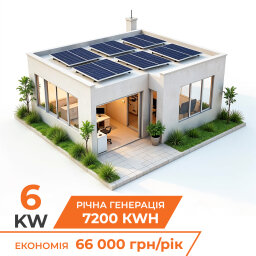 Комплект СЭС 6kW АКБ 5,1kWh (литий) 100 Ah (от 2 часов автономности)